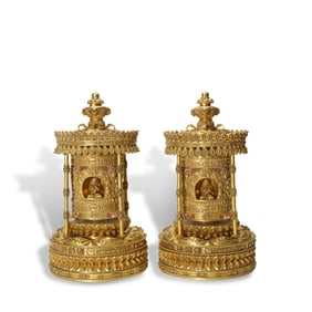 Qing Dynasty Tibetan court-style prayer wheel