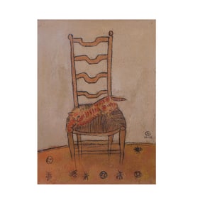 Sanyu?Cat?(oil painting)