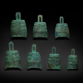 Warring States Period A set of bronze chime bells