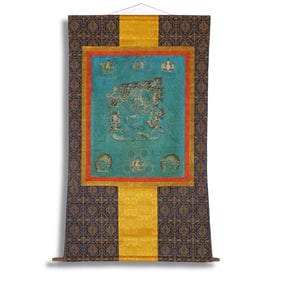 Qing Dynasty Thangka depicting Six-Armed Mahakala