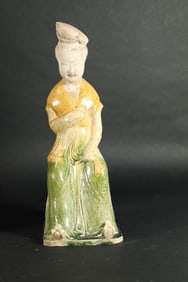 TANG DYNASTY TRICOLOR GLAZED FIGURES