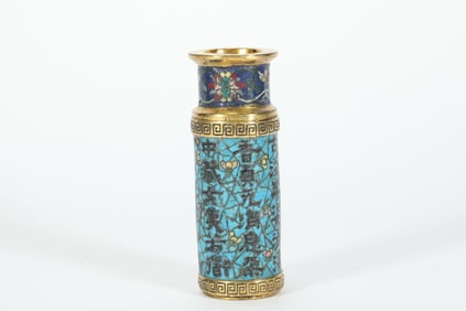 QING DYNASTY CLOISONN? POEM VASE