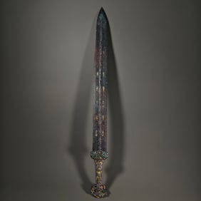WARRING STATES PERIOD GOLD AND SILVER INLAID SWORD