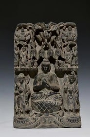GANDHARA SCHIST BUDDHA SLAB