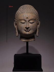NORTHERN DYNASTIES BLUE STONE BUDDHA HEAD