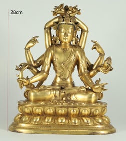 GILT BRONZE BUDDHA MOTHER FROM THE QING DYNASTY