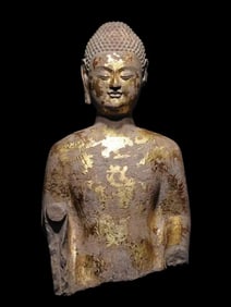 NORTHERN QI GILDED BUDDHA STATUE