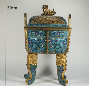 CLOISONN? INCENSE BURNER OF THE QING DYNASTY