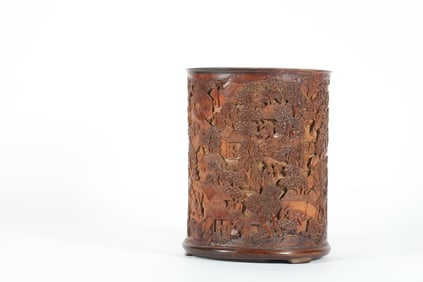 QING DYNASTY BAMBOO CARVING PEN HOLDER