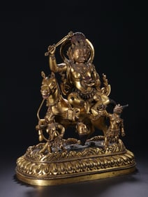 GILDED AUSPICIOUS GODDESS FROM THE MING DYNASTY