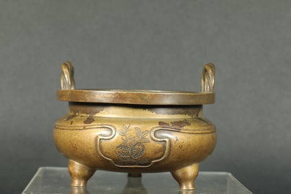 QING DYNASTY BRONZE INCENSE BURNER