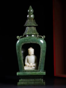 QING DYNASTY JADE BUDDHIST SHRINE