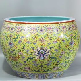 QING DYNASTY ENAMEL JAR