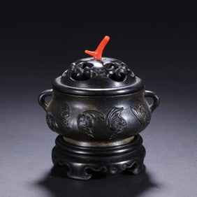 QING DYNASTY BRONZE INCENSE BURNER