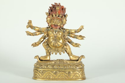 GILDED HORSE-HEAD VAJRA FROM THE QING DYNASTY