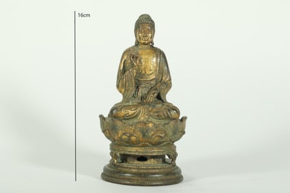 LIAO DYNASTY GILDED BUDDHA STATUE