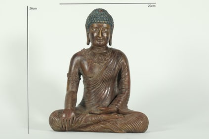 SONG DYNASTY DALI LACQUERED AND GILDED BUDDHA STATUE