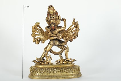 MING DYNASTY GILDED CHAKRASAMVARA