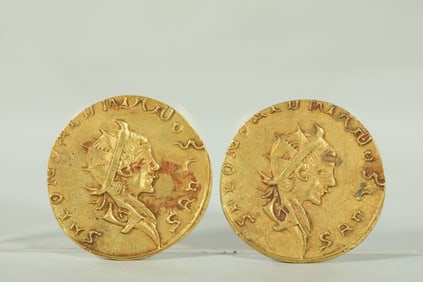 ANCIENT ROMAN GILDED COINS