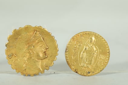ANCIENT ROMAN GILDED COINS