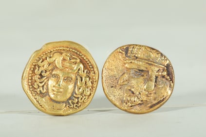 ANCIENT GREEK GILDED COINS