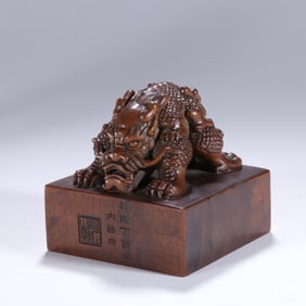 QING DYNASTY SANDALWOOD SEAL