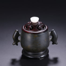 QING DYNASTY BRONZE INCENSE BURNER