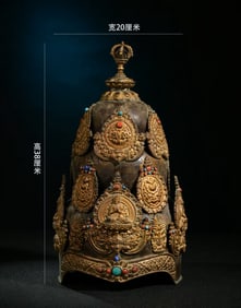 GILDED BUDDHA CROWN OF THE QING DYNASTY