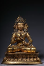 GILDED VAJRASATTVA FROM THE QING DYNASTY