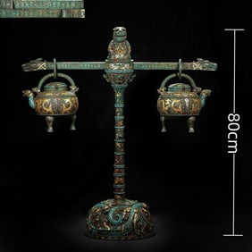 WARRING STATES PERIOD GOLD AND SILVER INLAID TEAPOT