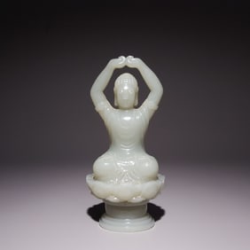 LIAO DYNASTY WHITE JADE BODHISATTVA