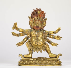 GILDED HORSE-HEADED KING OF THE QING DYNASTY