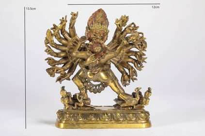 GILDED VAJRABHAIRAVA FROM THE QING DYNASTY