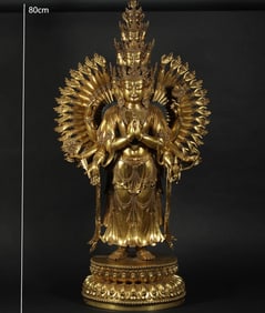 GILDED THOUSAND-HAND GUANYIN FROM THE MING DYNASTY