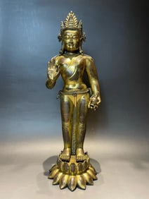 GILDED BODHISATTVA OF THE MING DYNASTY