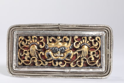 QING DYNASTY IRON SCISSORS GOLD BELT