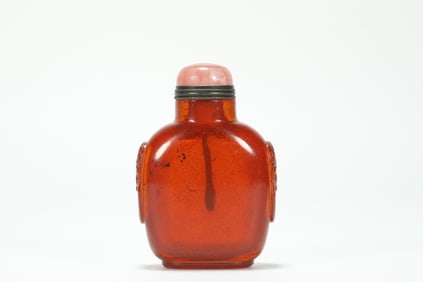QING DYNASTY AMBER SNUFF BOTTLE