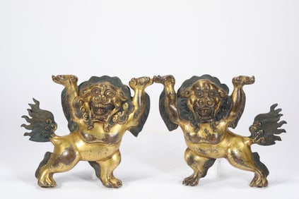 GILDED LION OF THE QING DYNASTY