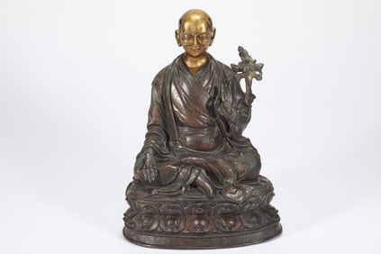 QING DYNASTY PURPLE GOLD LIMA BRONZE MASTER