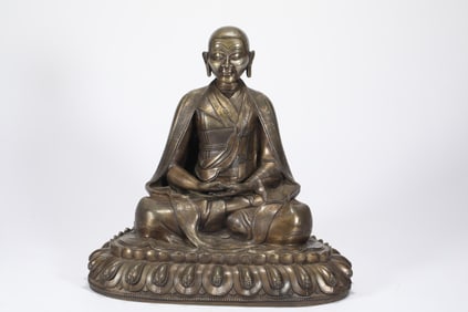 14TH-CENTURY BRONZE STATUE OF SONGCHENBA