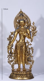 GILDED LOTUS-HAND GUANYIN FROM THE MING DYNASTY