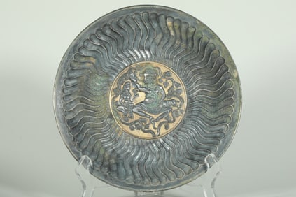 TANG DYNASTY SILVER PERSIAN PLATE