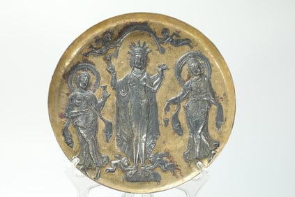 TANG DYNASTY SILVER GILT PERSIAN PLATE