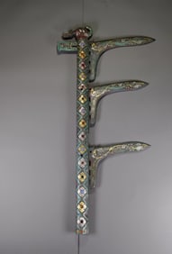 WARRING STATES PERIOD GOLD AND SILVER INLAID GE