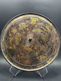 WARRING STATES PERIOD GOLD AND SILVER INLAID MIRROR