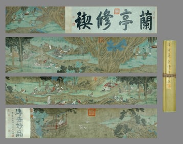 Tang Yin: Orchid Pavilion Gathering (Handscroll Painting)