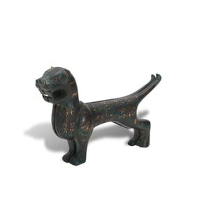 Han Dynasty Bronze tiger tally inlaid with gold