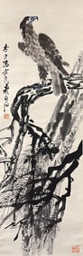 Qi Baishi Pine and Eagle (Hanging Scroll Painting)