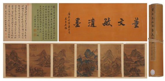 Dong Qichang: Landscape (Rare Scroll Painting)