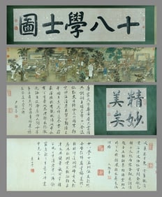 Ding Guanpeng: Eighteen Scholars (Handscroll Painting)